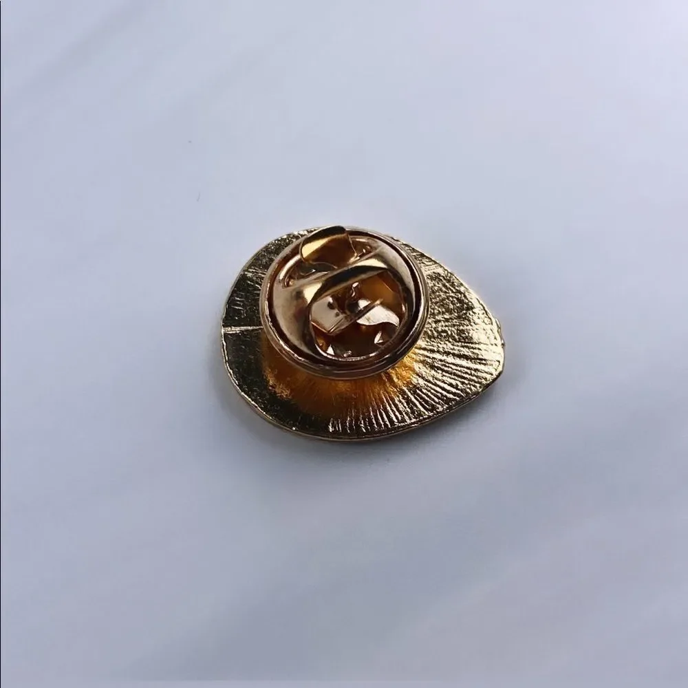 Alien Gold & Black Enamel Pin / Brooch
